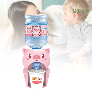MOKABH juguetes de dibujos animados cerdo Mini fuente de beber dispensador de agua niños pretender juego de la casa de juguete