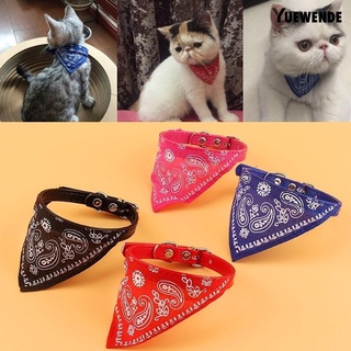 [Yue] Pet Cats Small Dog Collar Adjustable Scarf Triangle Neckerchief Bandana Towel