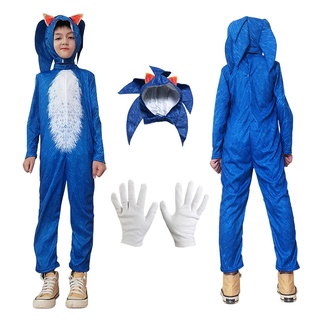 Sonic The Hedgehog Cosplay Disfraz Para Niños Niño Traje Apretado Ropa De Fiesta De Halloween Necesidades De Juego De Rol