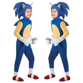 Anime Sonic de dibujos animados Sonic Kid Cosplay juego de vestir escenario rendimiento disfraz accesorios (4)