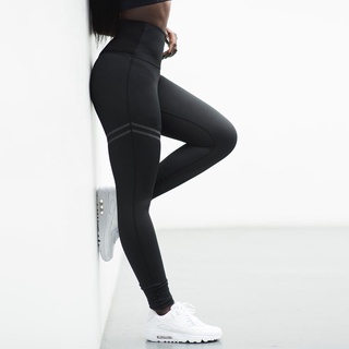 mujer pantalones deportivos de cintura alta yoga fitness leggings running gym pantalones elásticos