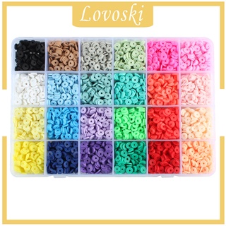 CHARMS [LOVOSKI-9] 4800bulk 24 colores redondos perlas de arcilla espaciadora encantos DIY joyería collar
