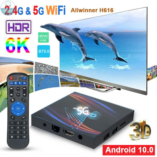 [audio] Q96 Android 10.0 Smart TV Box Allwinner H616 Quad-core UHD 4K Media Player 6K HDR H.265 VP9 4GB / 32GB 2.4G & 5G WiFi BT5.0 100M LAN LCD Display Remote Control