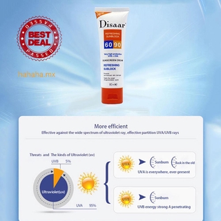 DISAAR protector solar refrescante muy alta protección UVB 60-90 + 80 ml UVA Sunsc K3A3