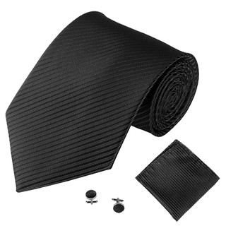 Juego De corbatas De negocios para hombre+bufanda+corbata+bragas Super sólidas (1)
