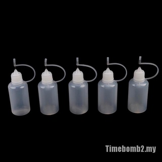 [TIME2] 5 piezas de plástico de 30 ml de papel DIY aplicador de pegamento de aguja para apriete botella