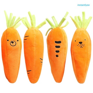 instantáneamenteoo 1pc de dibujos animados creativo zanahoria estuche de felpa para niños niñas estudiantes de la escuela