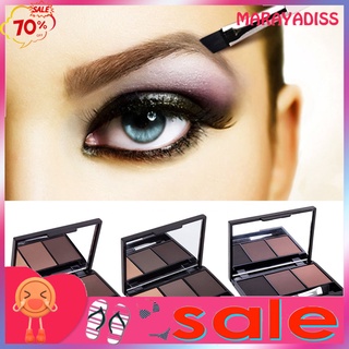 [belleza] paleta de polvo de cejas de 3 colores/maquillaje cosmético para cejas/cepillo de sombra/caja de espejos