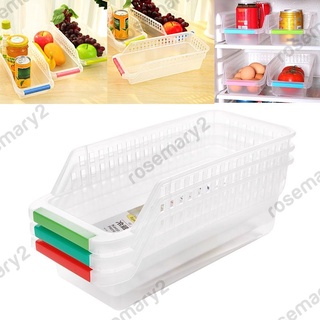 ❤ Hollow Out Shelf Holder Refrigerator Food Storage Box Rack Drawer Organizer (1)
