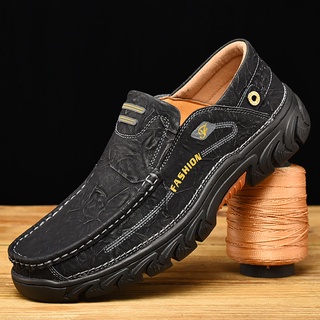 Summer men&#39;s leather shoes fashion casual shoes 2021 new outdoor sports men&#39;s shoes party shoes driving shoes hiking shoes