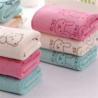 【Rok】 2Pcs Cute Microfiber Absorbent Drying Bath Beach Towel Baby Kids Cartoon Towel .MX