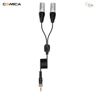 [tech] COMICA CVM-DS-XLR Cable de salida XLR de doble cabezal de 3,5 mm para cámara de videocámara con puerto de Audio XLR (1)