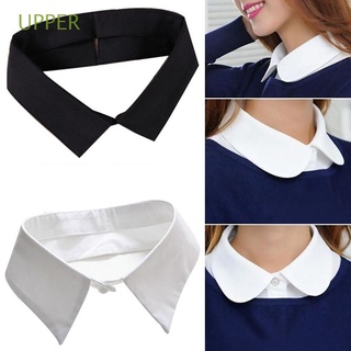 UPPER Fashion Clothes Accessories Detachable Classic Shirt Fake Collar Black/White Women Men Cotton Lapel Vintage Blouse False Collar