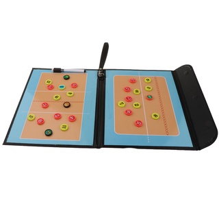 Tablero de entrenamiento borrable de voleibol en seco con piezas magnéticas de ajedrez para estrategias, técnicas