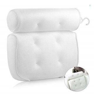 fir 3D Mesh Spa almohada de baño bañera cuello y espalda soporte almohada con ventosas para el hogar accesorios de baño