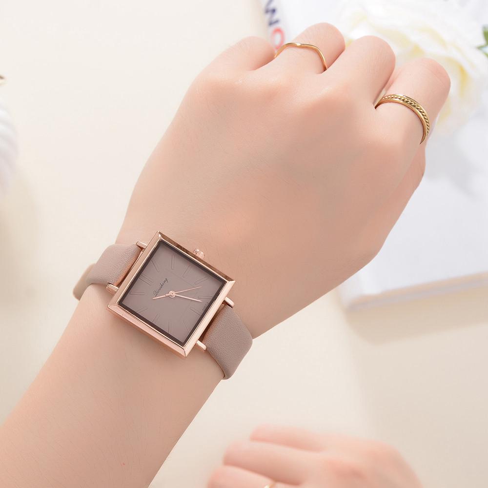 【XIROATOP】Reloj de pulsera de cuarzo con correa de cuero de lujo para mujer