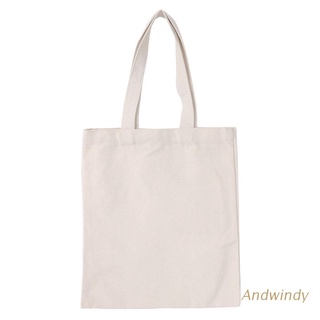 AND Personalized DIY Handbags Canvas Tote Bags Reusable Cotton Shopping Bag Beige