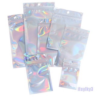 [Ak] 50 bolsas olográficas láser de arco iris de doble cara de papel de aluminio láser bolsas LY3 (9)