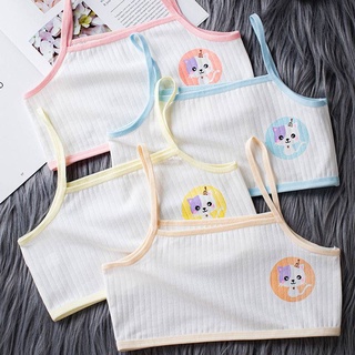 【Ready Stock】Girls' Vest Children's Underwear Teenage girls' developmental cotton bras 8-15 years old (3)