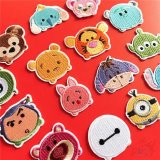 Colección de Fans de personajes de disney (15 estilos):Winnie The Pooh/Duffy/Toy Story/Baymax/Minions/Dumbo/Stitch/Monsters, Inc. Parche de hierro 1 pieza de dibujos animados DIY coser en hierro en insignias parches (5)