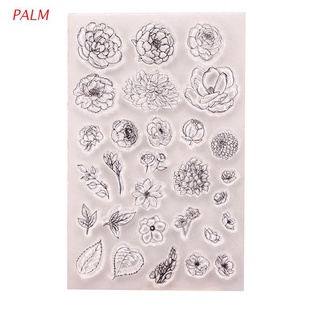 flor de palma de silicona transparente sello diy scrapbooking relieve álbum de fotos decorativo tarjeta de papel artesanía arte hecho a mano regalo