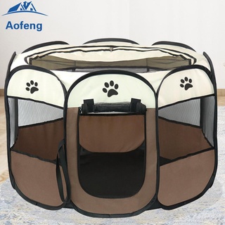 (formyhome) octagonal perro casa jaula plegable mascotas suministros gato corral cachorro malla valla