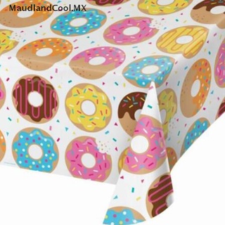 [nuevo] mantel de plástico para banquetes de donut time, 110 x 180 cm, decoración de fiesta de cumpleaños [maudlandcool]