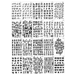 20 pzs plantillas de números de letras del alfabeto para dibujar pintura de dibujo