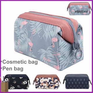 [VIP] bolsa portátil de flores/Flamingo/hoja/cosméticos de viaje/bolsa de papelería