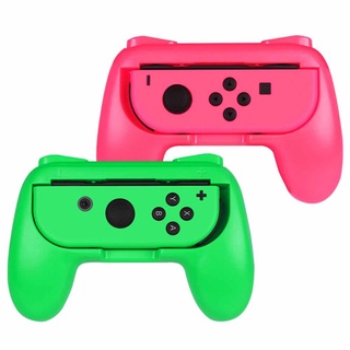 ready stock grip para nintendo switch joy-con, controlador mango 2-pack rosa verde