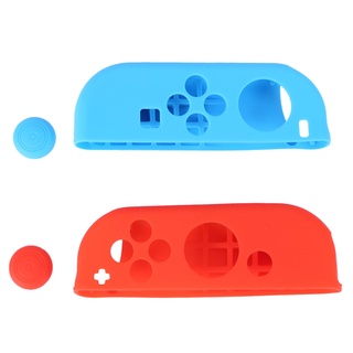 Protectores de Gel Joy-Con Con tapas de agarre para pulgar para Nintendo Switch (azul+rojo) (5)