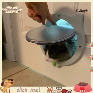 Sgk_ puerta de seguridad para mascotas fácil de instalar ABS gato puerta de seguridad para gato casa
