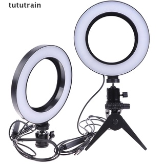 tututrain 6" led anillo de luz de la lámpara selfie cámara en vivo regulable teléfono estudio foto video mx