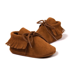 * KT moda zapatos de niños con borla de cuero esmerilado suela suave niño zapatos de bebé (3)