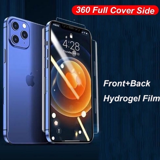 360 cubierta completa hidrogel película para iphone 12 pro max mini protector de pantalla para iphone 11 pro max nano película protector de cámara
