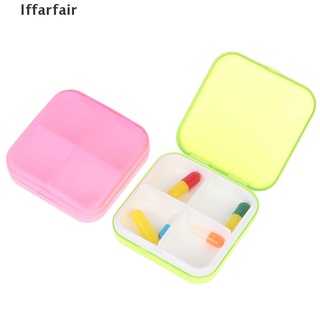 [Iffarfair] 4 Grids Pill Box Mini Medicine Tablet Week Pill Case Medicine Tablet Dispenser .