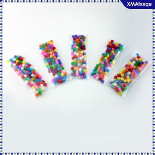 [xmafxxqe] 100 piezas de purpurina pom poms craft tinsel esponjoso pompones bolas colores mezclados gato juguetes para el hogar fiesta decoración hecha a mano