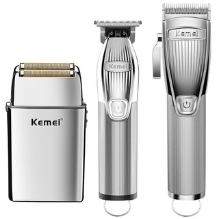 original kemei profesional inalámbrico recargable trimmer para hombres eléctrico clipper peluquería barba aseo (1)