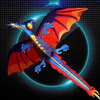 rin New 3D Dragon Kite With Tail Kites For Adult Kites Flying Outdoor 100m Kite Line
