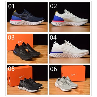 [Disponible En Inventario] Tenis Deportivos Nike Epic React Flyknit Para Hombre Y Mujer/Zapatos Para Correr/Azul Oscuro