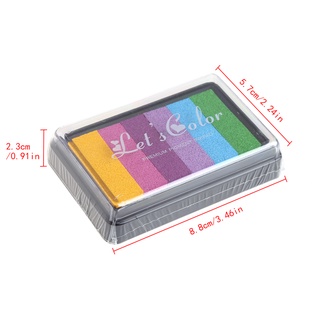 arco iris multicolor almohadilla de tinta a base de aceite para sello álbum de recortes álbum de fotos diy artesanía