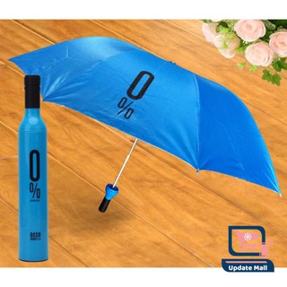 Diseño único telescópico botella de vino diseño plegable paraguas práctico portátil