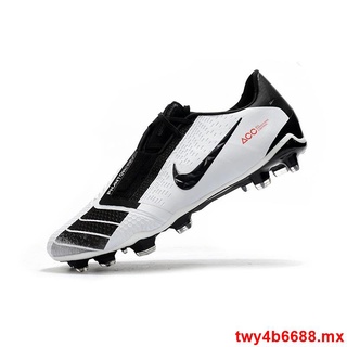 nike venom de punto impermeable fg fútbol zapatos blanco negro (9)