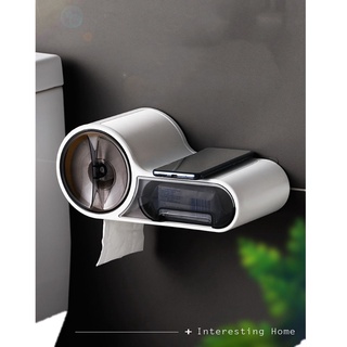 HUASHE Nuevo Soporte para papel tisú Organizador de papel Impermeable Portarrollos Accesorios de baño Inodoro Montaje en pared Estante de baño Caja de (8)