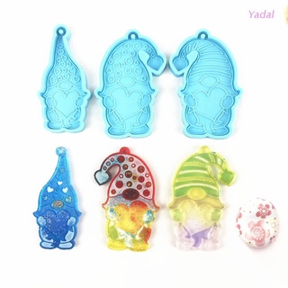 Yadal Keychain Epoxy Resin Mold Dwarfs Valentine's Day Keyring Casting Silicone Mould DIY Crafts Jewelry Pendant Making Tools