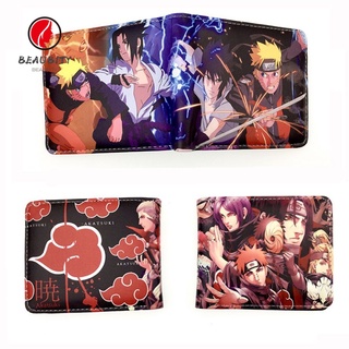 BEAUB Fashion Credit Card Holder Anime Leather Wallet Men Wallet Women Coin Purse Key Change Bag Naruto