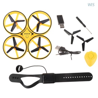 reloj inteligente wis cuatro en aviones neumáticos control remoto dron cuadricóptero con luces led para gestos interactividades juguete regalo de niños (1)