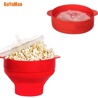 [gGUYU] palomitas de maíz microondas plegable cocina DIY palomitas de maíz cubo tazón fabricante con tapa HOO (1)