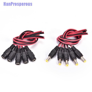 Hp> 5Pcs X Mm Maledc enchufe conector conector Cable 12V