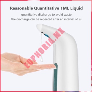 dispensador de jabón de sensor infrarrojo de 400 ml máquina desinfectante de manos euphoria.mx